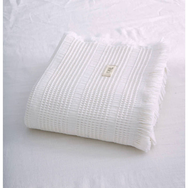 Prestige Linen Bedspread, White