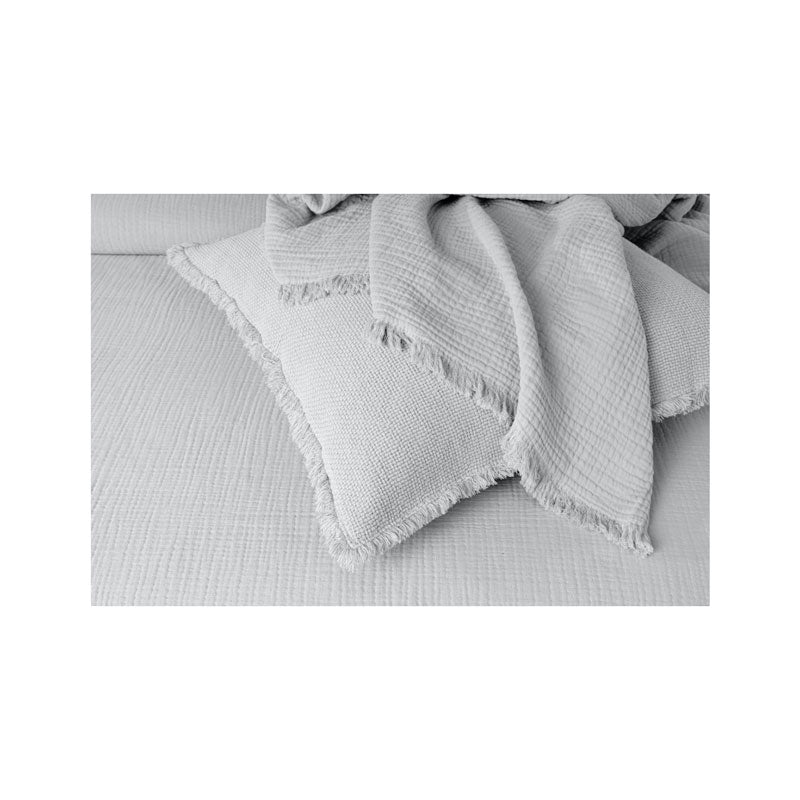 Cotton Gauze Flat Sheet, Pearl Grey