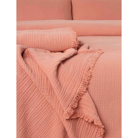 Cotton Gauze Flat Sheet, Terracotta