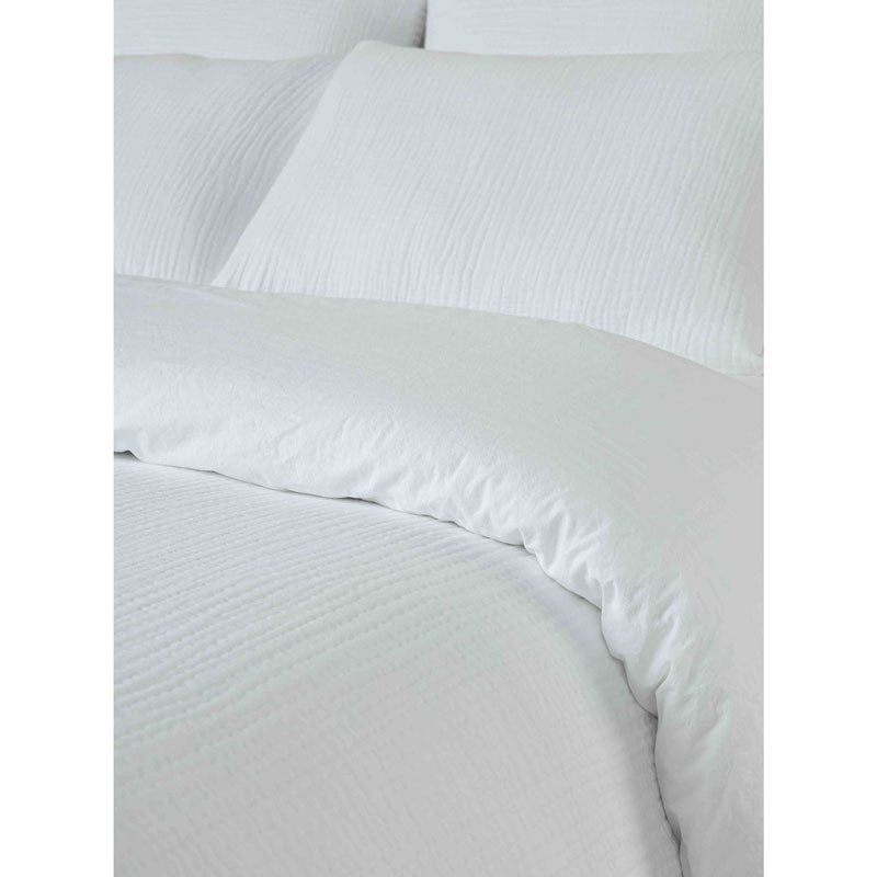 Cotton Gauze Flat Sheet, White