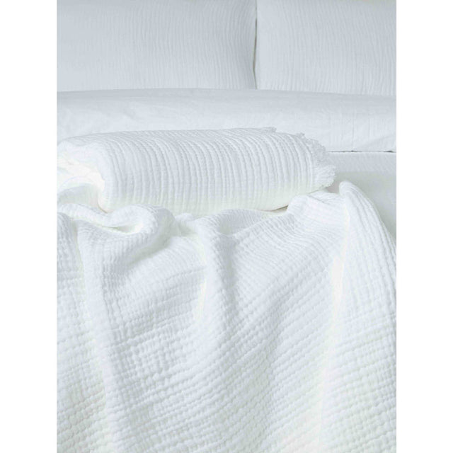 Cotton Gauze Flat Sheet, White