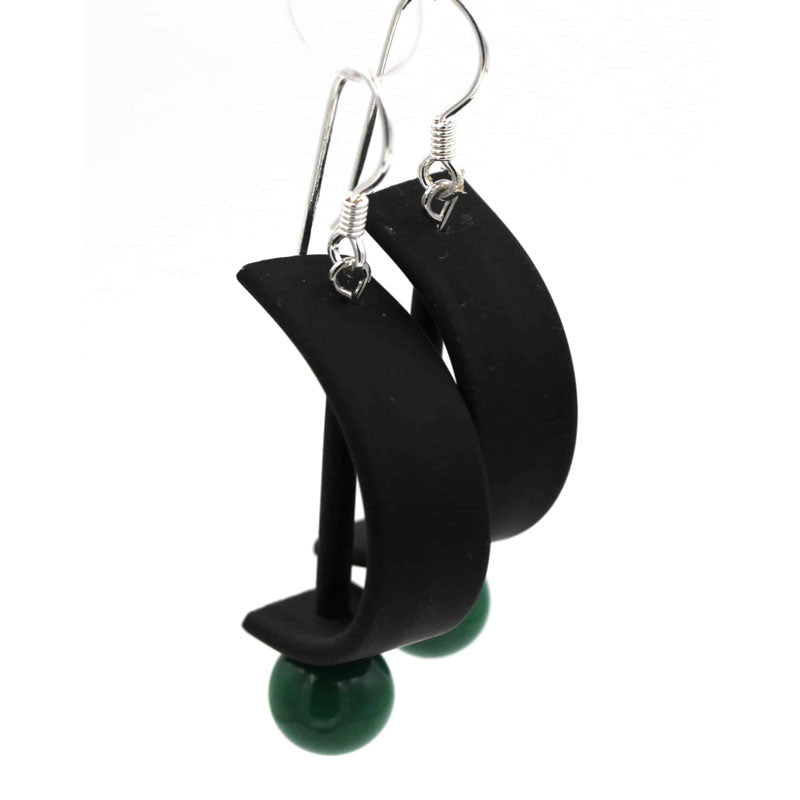 Alpha Drop Earrings, Green