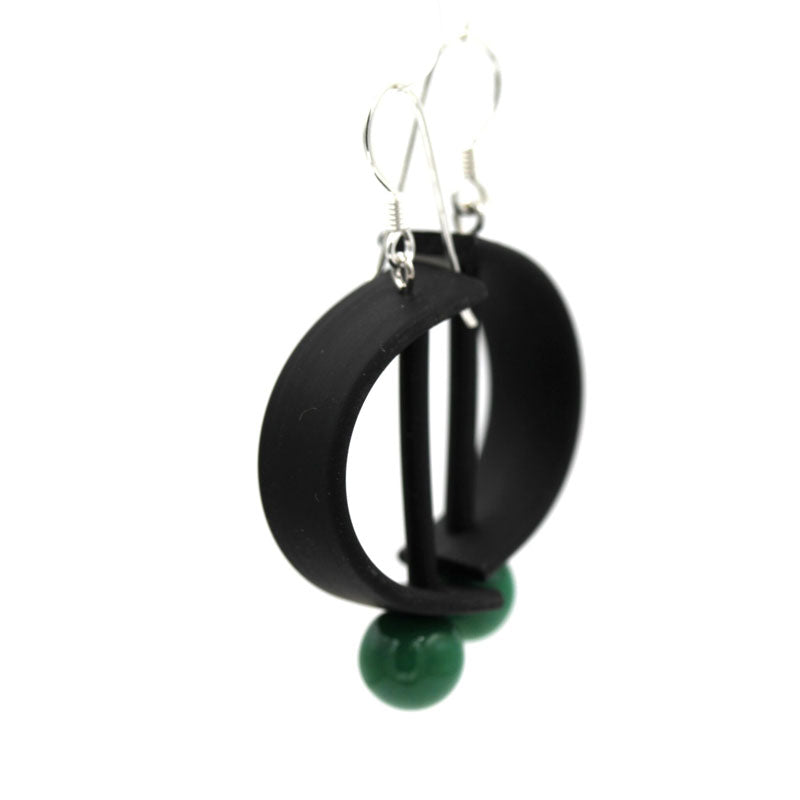 Alpha Drop Earrings, Green