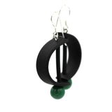 Alpha Drop Earrings, Green