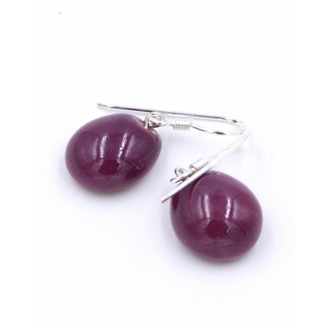 Gouttes d'Eau Urban Drop Earrings, Plum