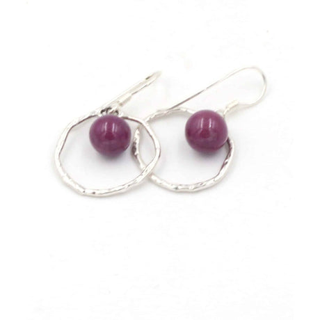 Gypsies Drop Earrings, Plum