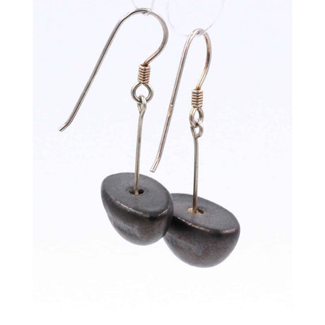 Inca Yucatan Ceramic Drop Earrings, Cast Iron