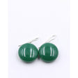 Moon Ceramic Drop Earrings, Green