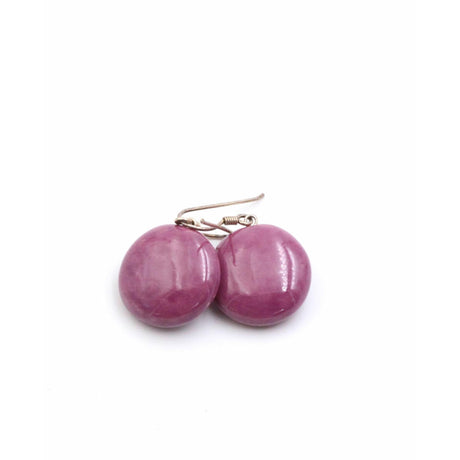 Moon Ceramic Drop Earrings, Plum