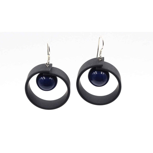 Tempo Drop Earrings, Midnight Blue