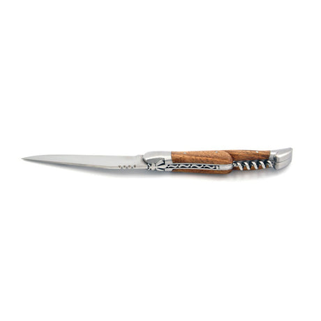 Laguiole Walnut Wood 2 Piece Pocket Knife - 12cm, Prestige Collection - Zouf.biz