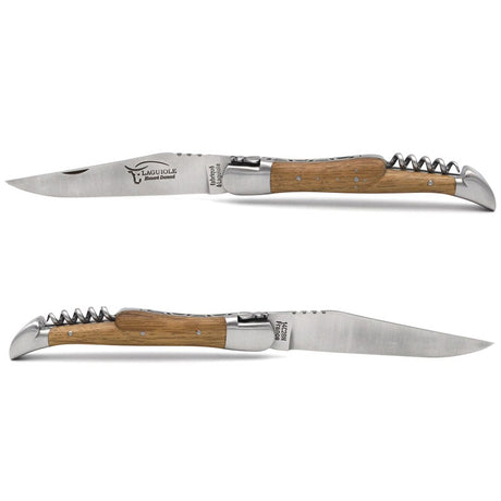 Laguiole Barrel Oak 2 Piece Pocket Knife - 12cm, Prestige Collection - Zouf.biz