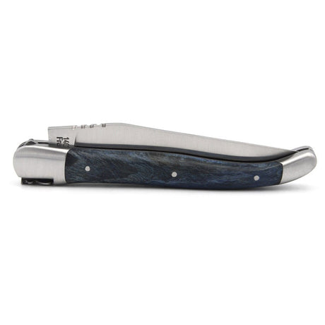 Laguiole Blue-Stained Beech Pocket Knife - 12cm, Prestige Collection - Zouf.biz