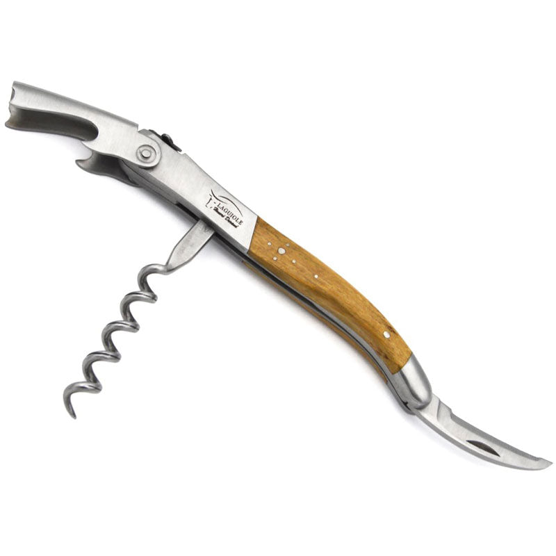 Laguiole Acacia Sommelier Corkscrew, Freemason Chiseled Bee