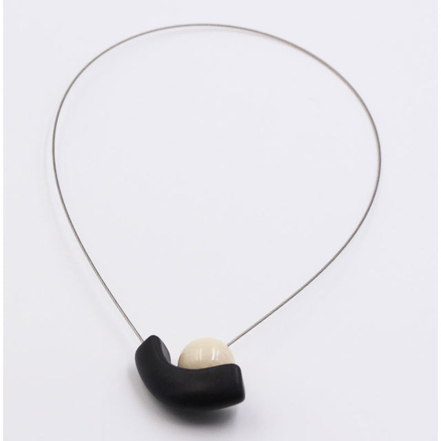 Atome Ceramic Necklace, Ivory - Zouf.biz