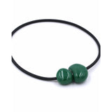 Big Galet PVC Necklace, Green