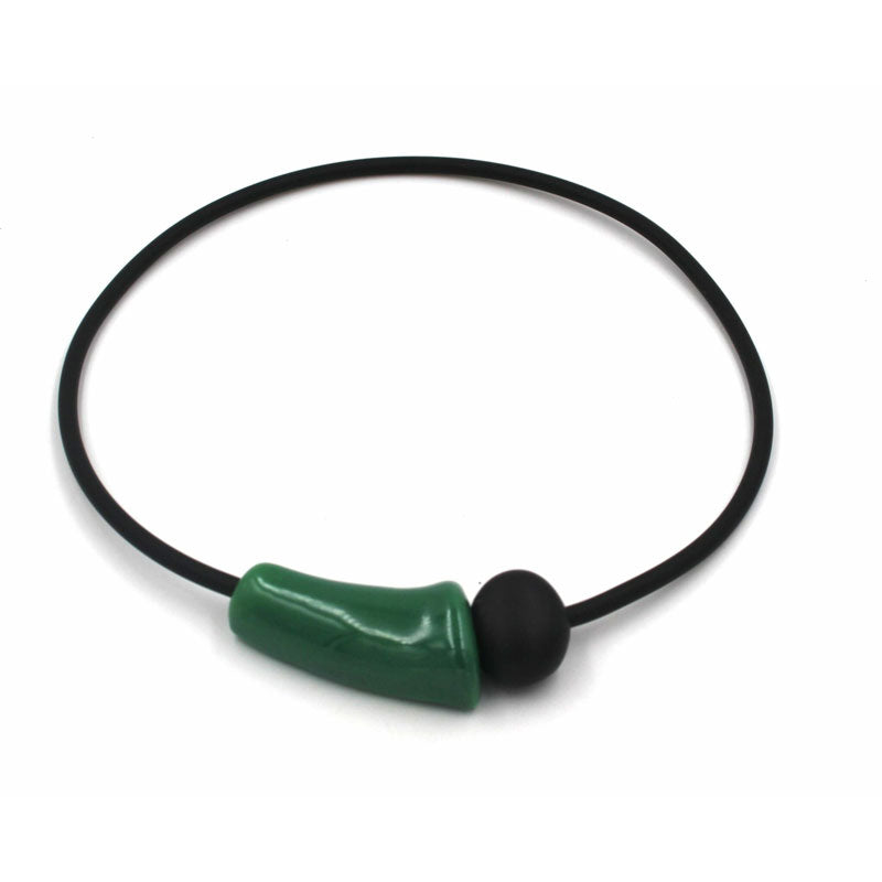 Comete PVC Necklace, Green