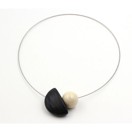 Nais Ceramic Necklace, Ivory - Zouf.biz