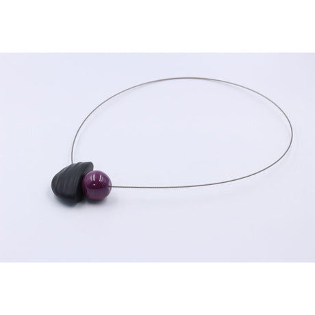 Nais Ceramic Necklace, Plum - Zouf.biz