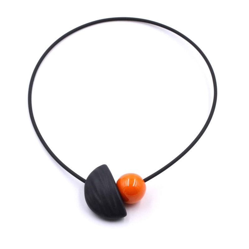 Nais Ceramic Necklace, Orange