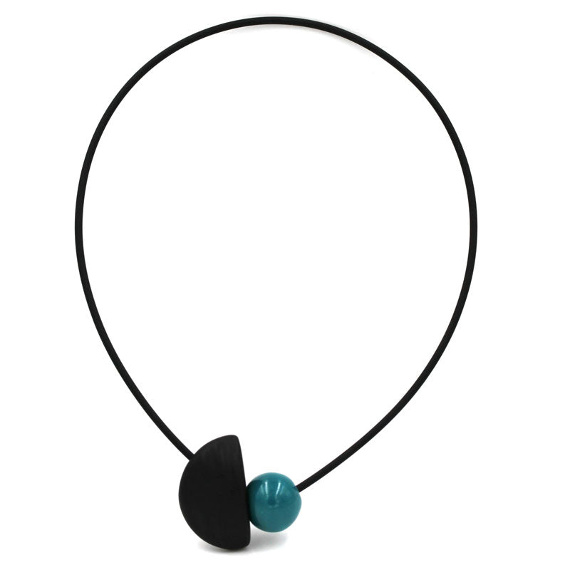 Nais Ceramic Necklace, Turquoise