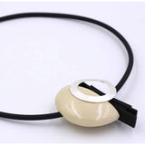 Saturne PVC Necklace, Ivory