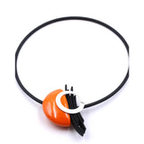 Saturne PVC Necklace, Orange