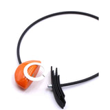 Saturne PVC Necklace, Orange