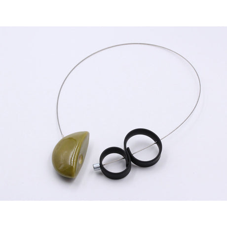 Stella Ceramic Necklace, Pistachio - Zouf.biz