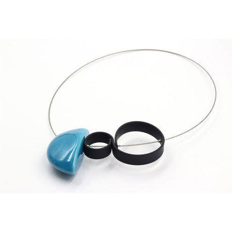 Stella Ceramic Necklace, Turquoise - Zouf.biz