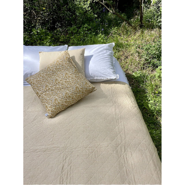 Reversible Boheme Stripe Quilt, Curry