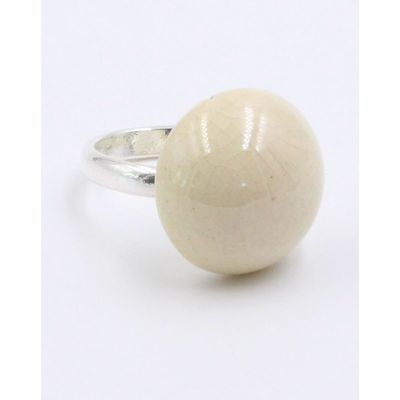 Ludic Urban Ceramic Ring, Plum Ivory