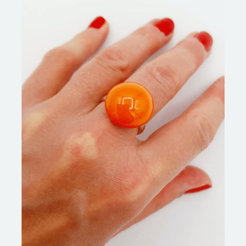 Ludic Urban Ceramic Ring, Orange