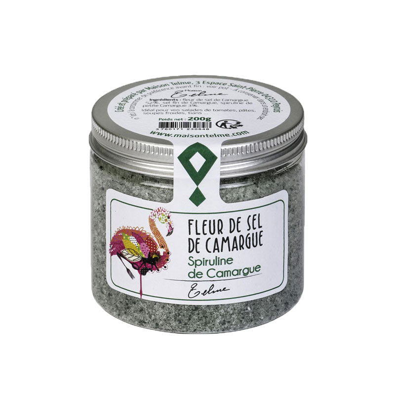 Fleur de Sel de Camargue with Spirulina - 200g