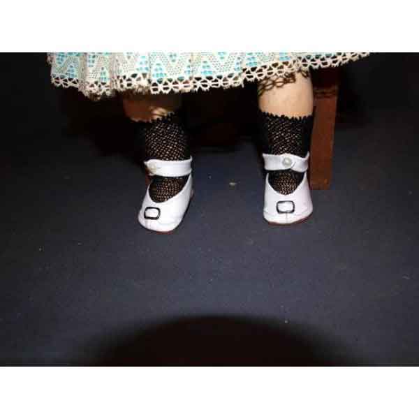 White Antique Doll Shoes