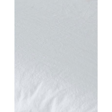 Washed Cotton Fitted Sheet, White