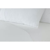 Washed Cotton Fitted Sheet, White