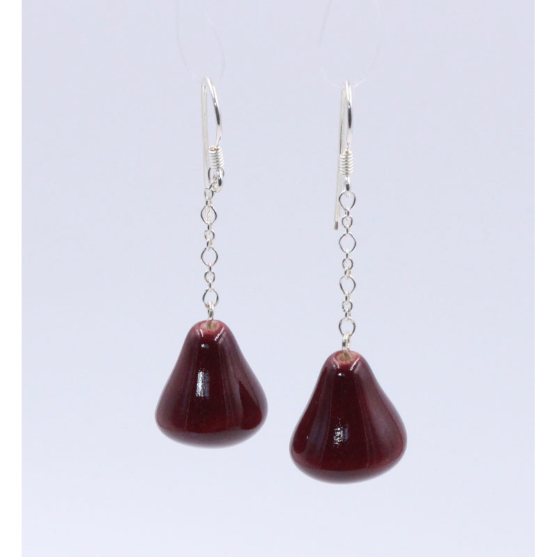 Conic Drop Earrings, Blackcurrant - Zouf.biz