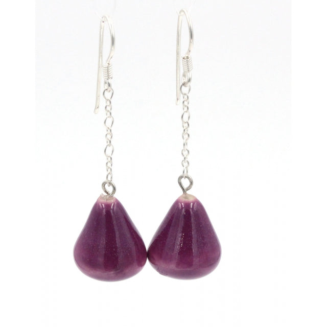 Conic Drop Earrings, Plum - Zouf.biz