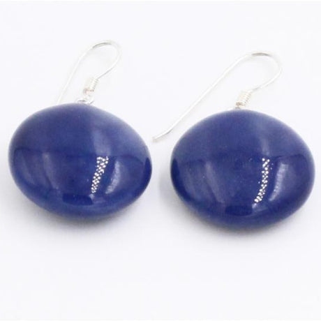 Midnight Blue Moon Ceramic Drop Earrings - Zouf.biz