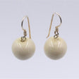 Perles Ceramic Drop Earrings, Ivory - Zouf.biz