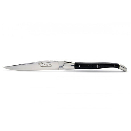 Laguiole Steak Knives Dark Horn Tip, Prestige Collection - Zouf.biz