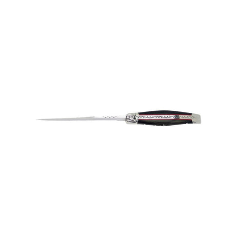 Laguiole Letter Opener - Cut Paper Knife Ebony & Red Vulcanised Fiber, Prestige Collection - Zouf.biz