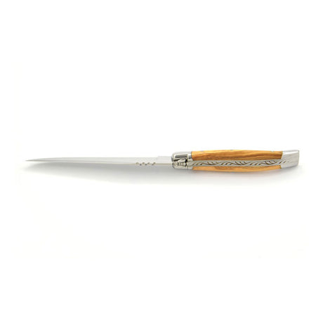 Laguiole Letter Opener - Cut Paper Knife Olive Wood, Prestige Collection - Zouf.biz