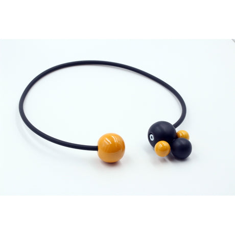 Meteore Ceramic Necklace, Apricot & Black - Zouf.biz